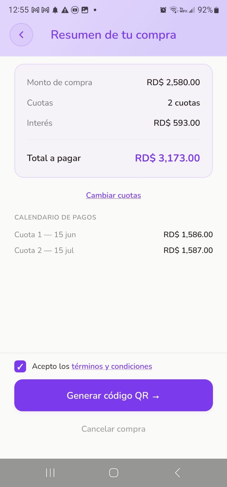 App KuOta’X — Paga en cuotas